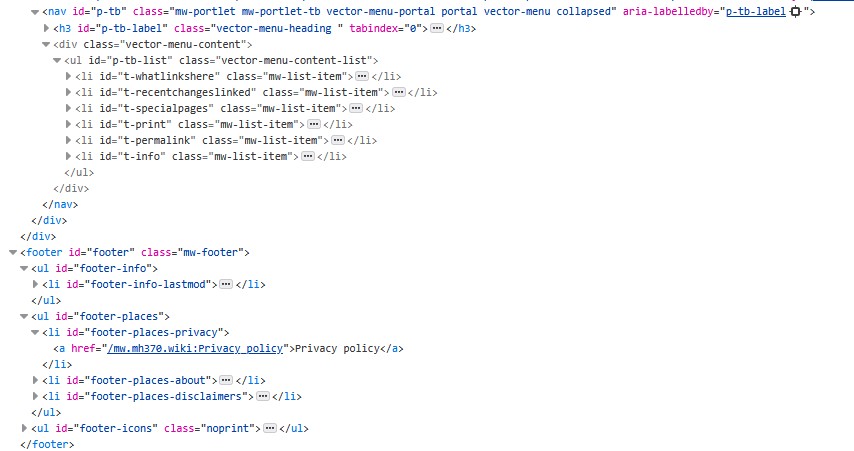 Interface classes in Web Developer Tools