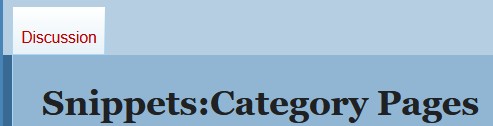 Page in Snippets namespace without a Tab