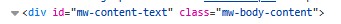CSS Class mw-body-content